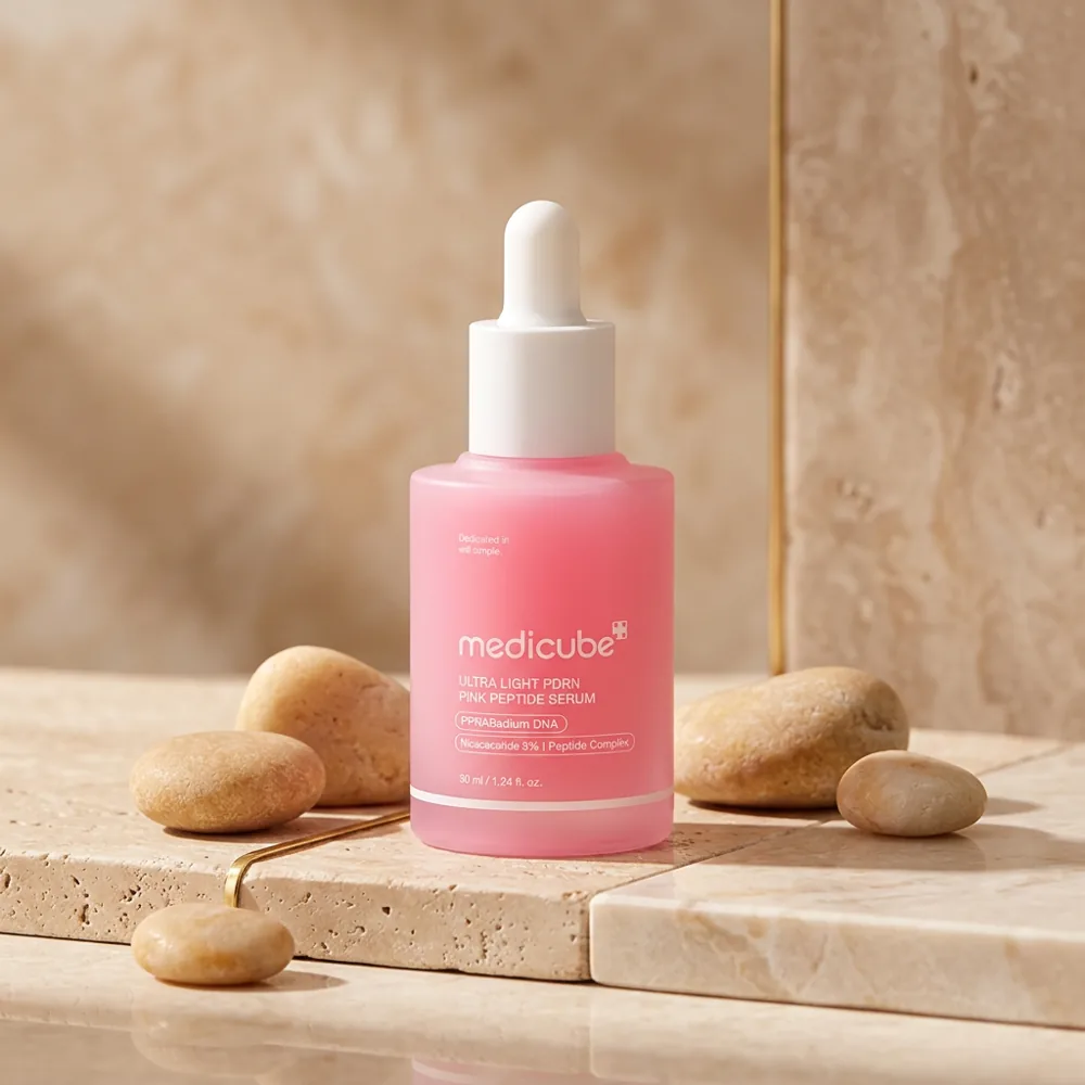medicube Ultra Light PDRN Pink Peptide Serum, PDRN de salmão + peptídeos e vitamina B12