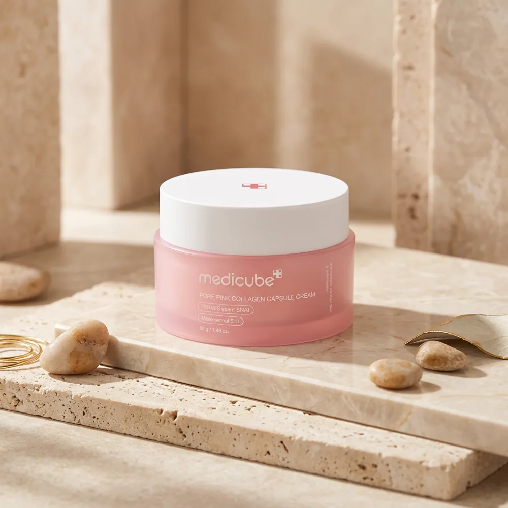 medicube PDRN Pink Collagen Capsule Cream, Cápsulas rosa de colágeno com PDRN