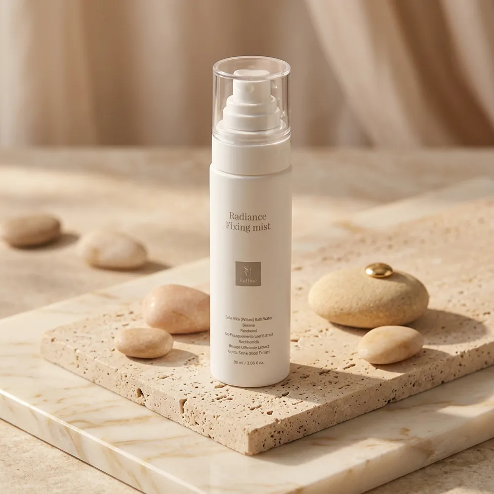 AUTHEN Radiance Fixing Mist, Bruma fixadora hidratante, baixo teor alcoólico