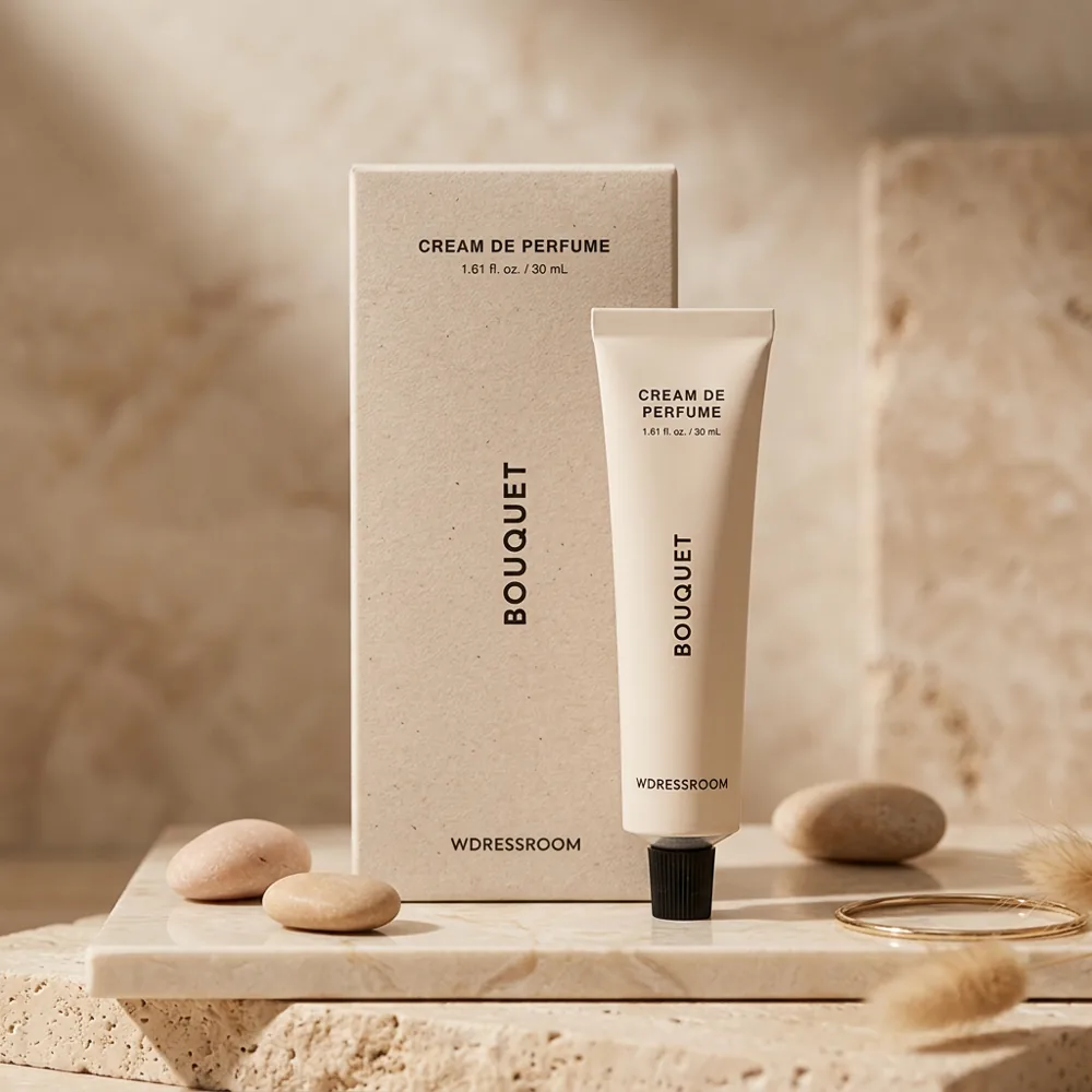 W.DRESSROOM Bouquet Cream de Perfume, Perfume em creme, acorde floral branco e almíscar