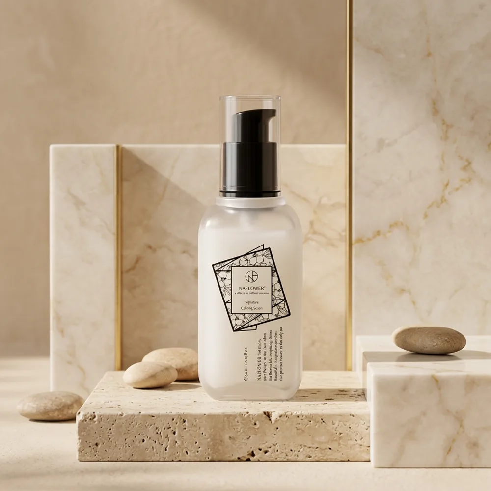 SAFLOWER Signature Calming Serum, Óleo e extrato de semente de cártamo